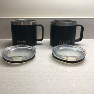 (2) 14 Oz Rambler Mugs Cups Black